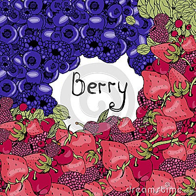 Berry background, bright graphics, Stock Photo